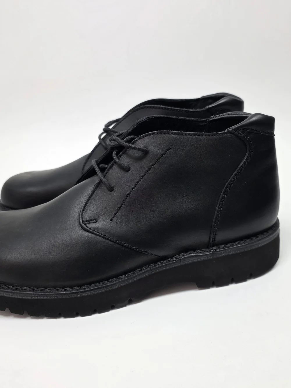 Rockport Tolan Lace-Up Men's Leather Lightweight Chukka Boots Black Size 8.5 W